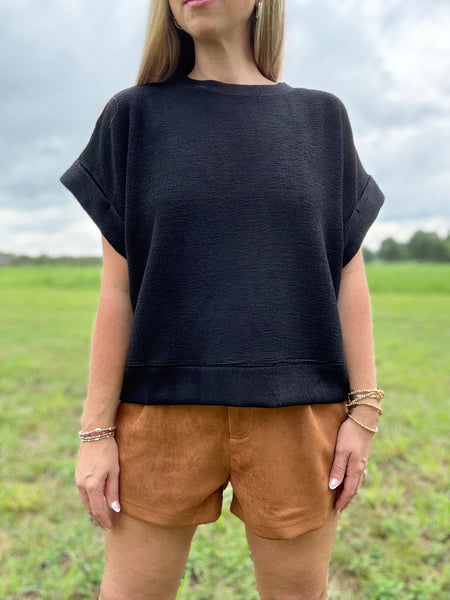 Easy Does It Top- Black