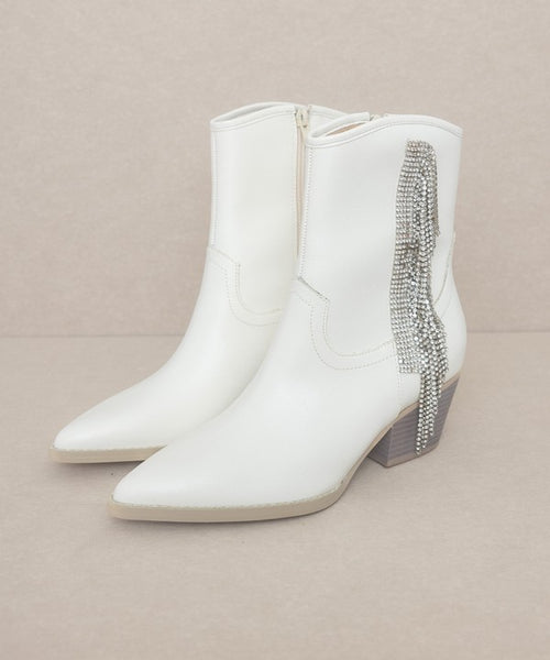 Night Out On The Town Rhinestone Fringe Boot