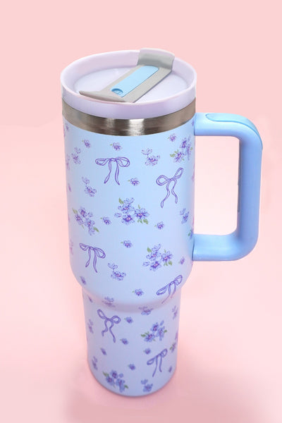 Ditsy Floral Bow 40oz Tumbler
