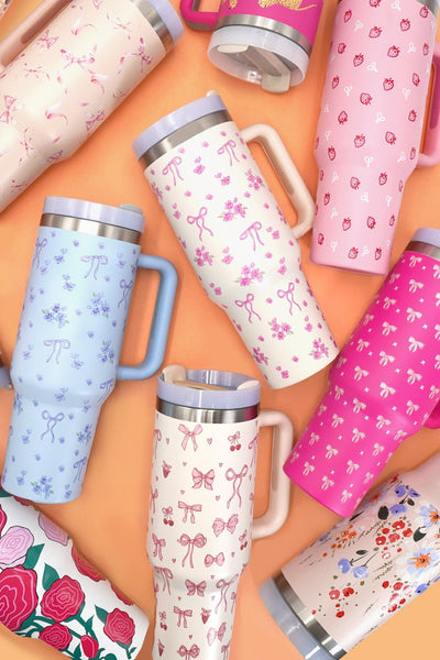 Ditsy Floral Bow 40oz Tumbler