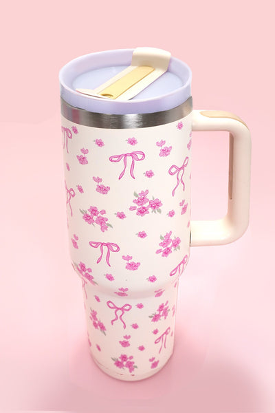 Ditsy Floral Bow 40oz Tumbler