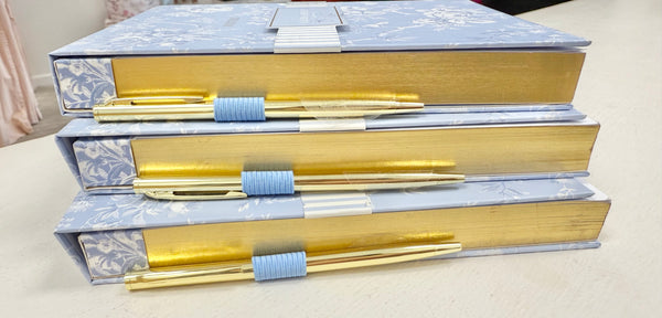 Laura Ashley Blue Floral Flip Pad & Pen Set