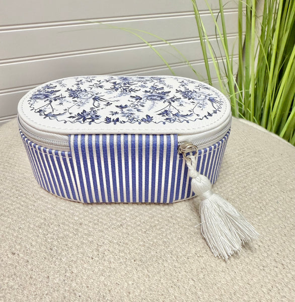 Blue & White Floral Jewelry Box