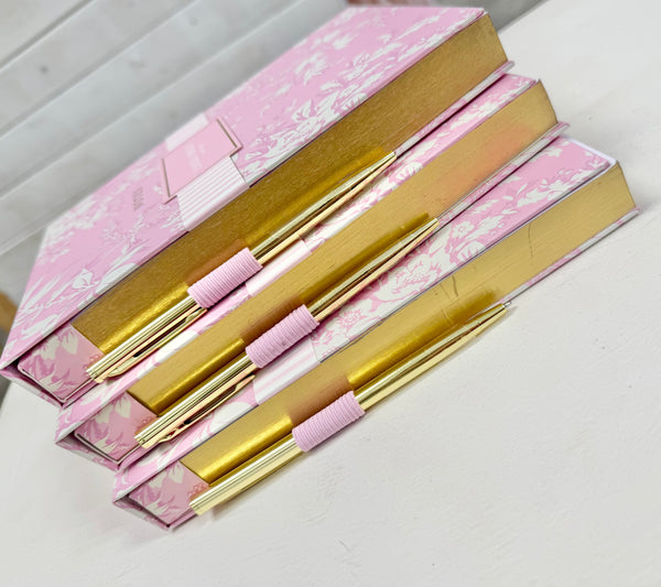 Laura Ashley Pink Floral Flip Pad & Pen Set