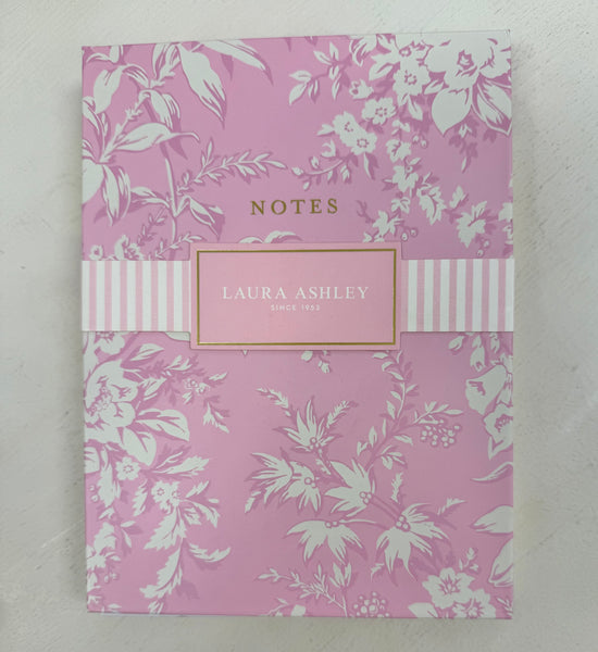 Laura Ashley Pink Floral Flip Pad & Pen Set
