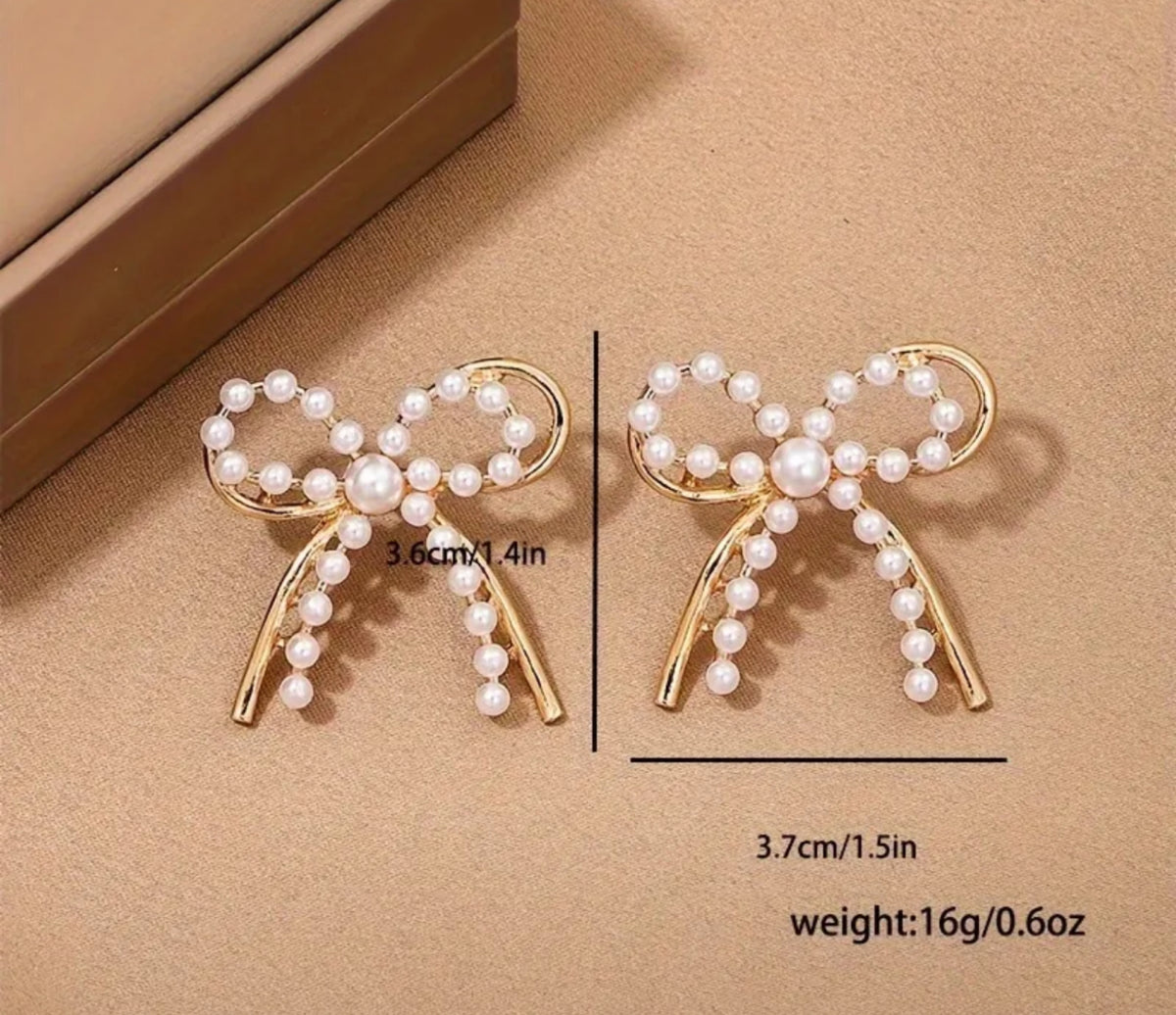 【Monday Edition】24SS TINY PEARL PULL BOW EARRINGS Amazon.com: LKingel Pearl Bow Earrings for Women Bow Pearl