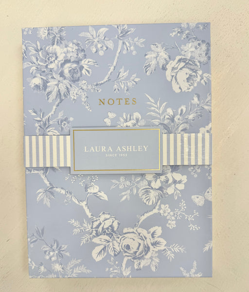 Laura Ashley Blue Floral Flip Pad & Pen Set