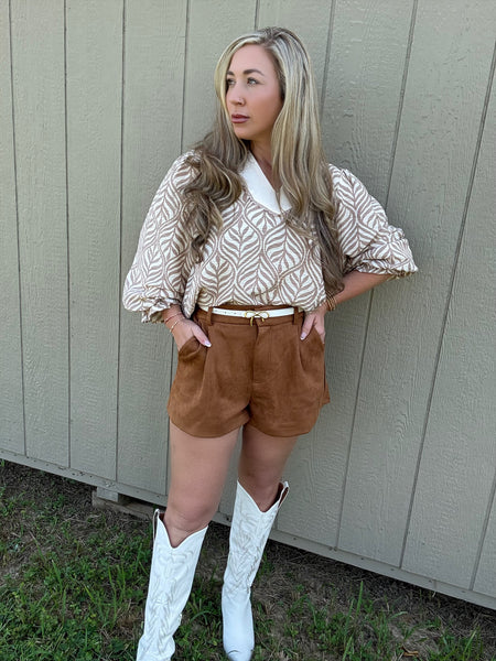 Modern Muse Boho Top- Taupe