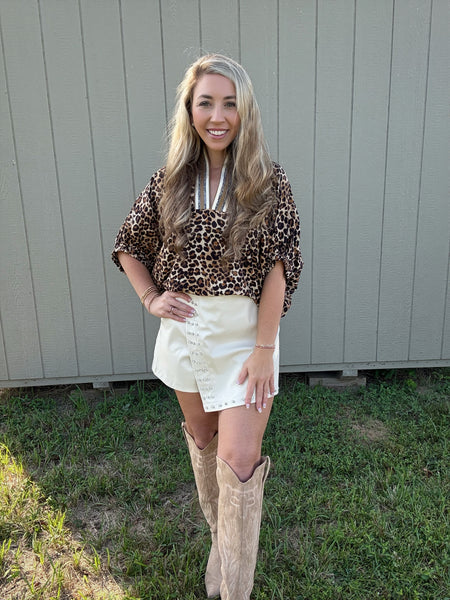 Cosmopolitan Chic Leopard top