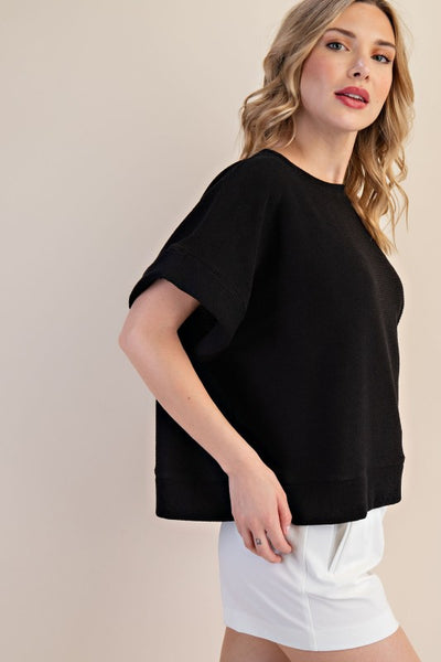 Easy Does It Top- Black