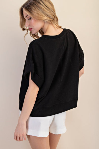 Easy Does It Top- Black