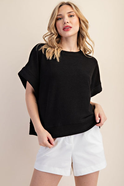 Easy Does It Top- Black