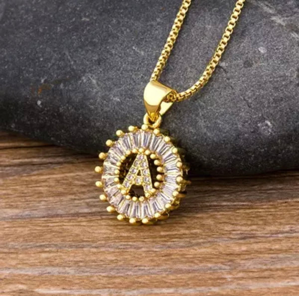 Small Initial Necklace