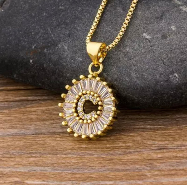 Small Initial Necklace