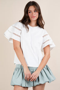 Sunny Days Lace Trim Top