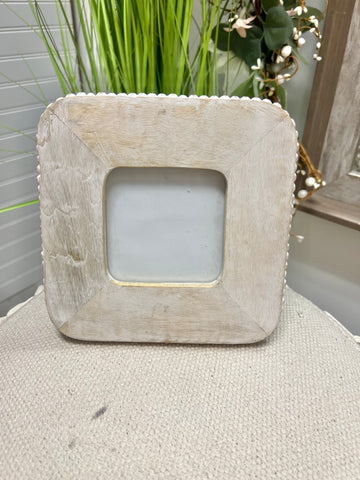 Distressed Wood Beaded Picture Frame