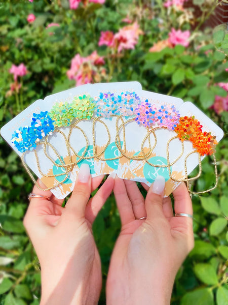 Taylor Shaye Iridescent Flower Hoops