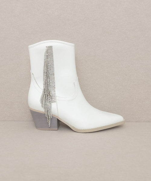 Night Out On The Town Rhinestone Fringe Boot