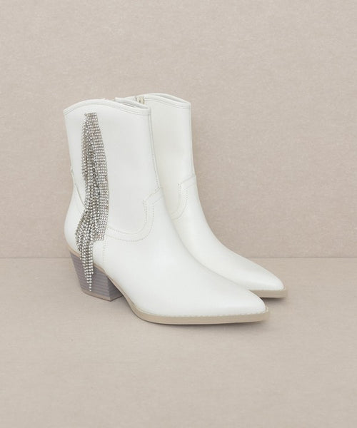 Night Out On The Town Rhinestone Fringe Boot