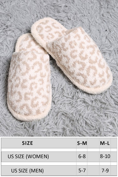 Leopard Print Soft Slippers