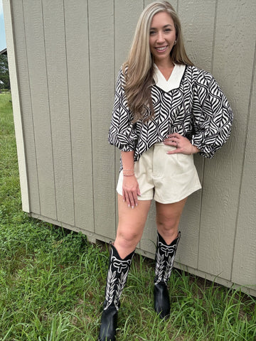Modern Muse Boho Top- Black