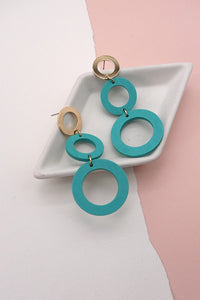 Turquoise Geo Shape Earrings