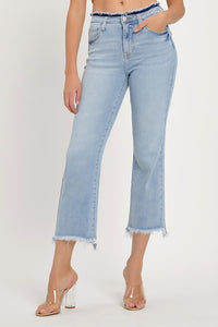 Risen High Rise Crop Flare Jeans