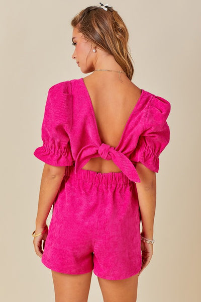 Bubbly Babe Corduroy Romper