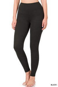 Microfiber Wide Waistband Leggings