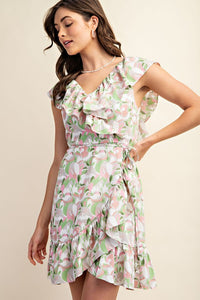 Floral Aroma Ruffle Dress