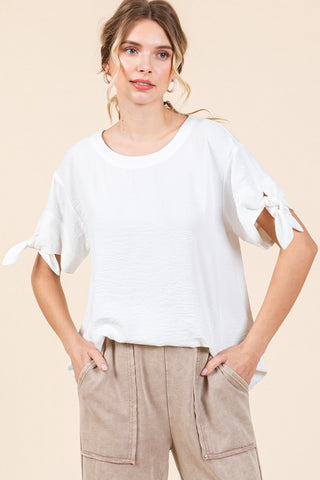 Follow The Link Tie Sleeve Top