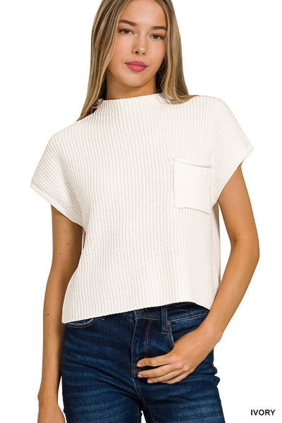 Sunday Charm Cropped Sweater Top