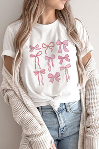 Coquette Pink Bows Graphic Tee