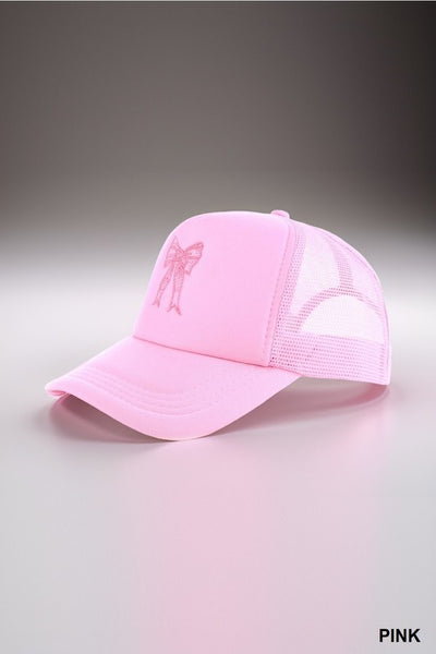 Coquette Ribbon Bow Trucker Hat