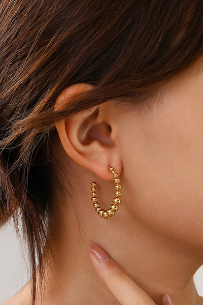 Ball Hoop Earrings