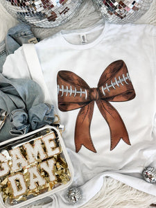 Football Bow Graphic Tee