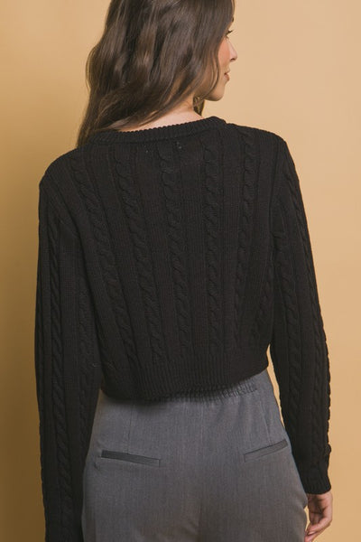 Gossip Girl Cropped Bow Sweater