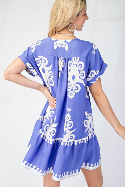 Beach House Brunch Printed Dress