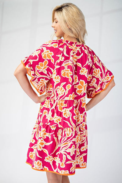 Poolside Floral Print Dress