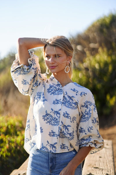 Sincerely Yours Button Down Top