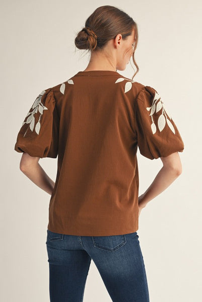 Calling You Embroidered Top