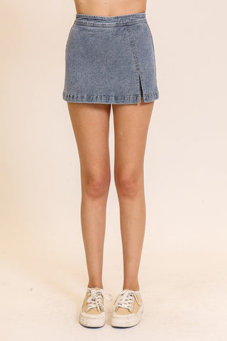Just Getting Started Denim Skort