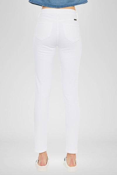 Kan Can White High Rise Skinny Jeans