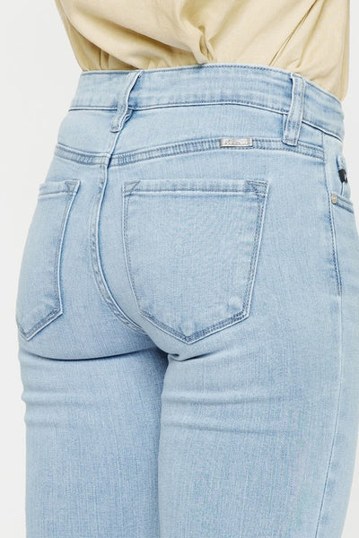 Kan Can Mid Rise Skinny Jeans- Light Wash
