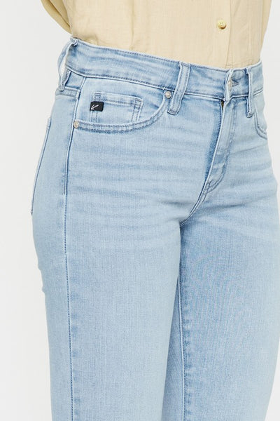 Kan Can Mid Rise Skinny Jeans- Light Wash