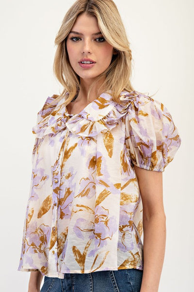 Coastal Oasis Printed Top