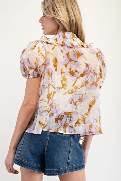 Coastal Oasis Printed Top