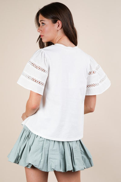 Sunny Days Lace Trim Top