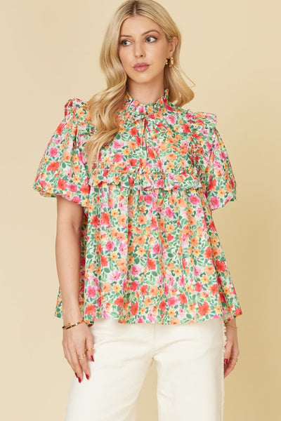 Current Status Floral Top