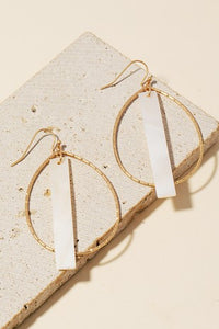 Rectangle Bar Drop Teardrop Earrings